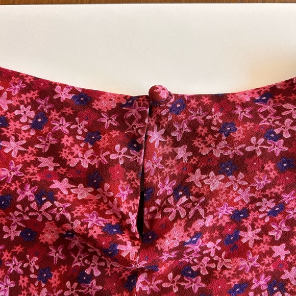 Y2K Yves Cossette Depeche Pink Layered Short Sleeve Silk Shirt - Picture 6 of 6